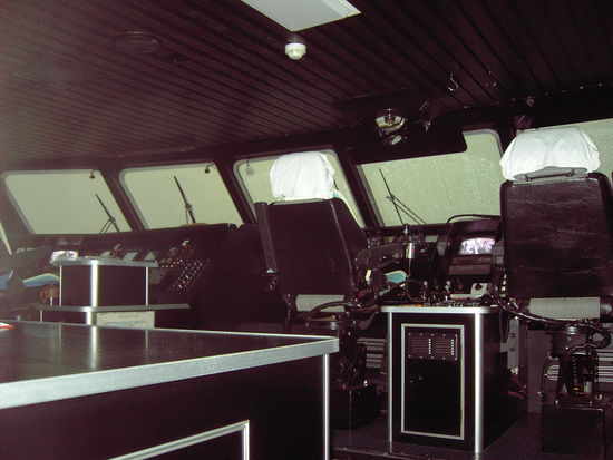 Cockpit des Schnellbootes