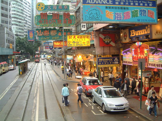 eine Einkaufsstraße