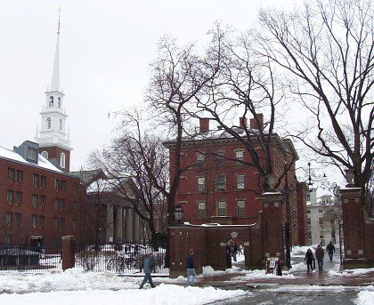 Campus der Harvard Universität im benachbarten Cambridge - verwirrend oder?
