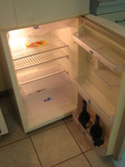 Der gut gefuellte Kuehlschrank