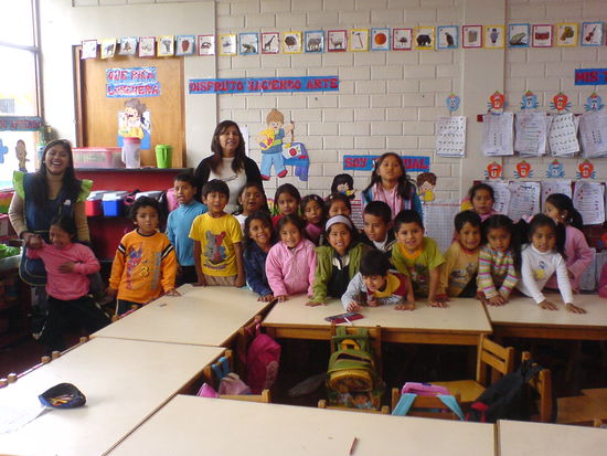 Eine der Gruppen nach unserem Messmarathon - jetzt müssen wir alle wieder anziehen. 