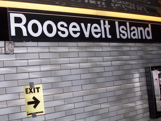 Die U-Bahn Station auf Roosevelt Island