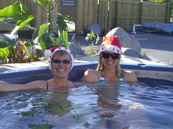 Weihnachtsstimmung im Pool in Kaikoura