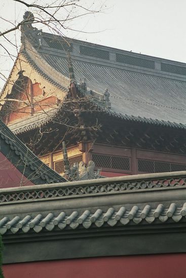 Dächergewirr eines Tempels