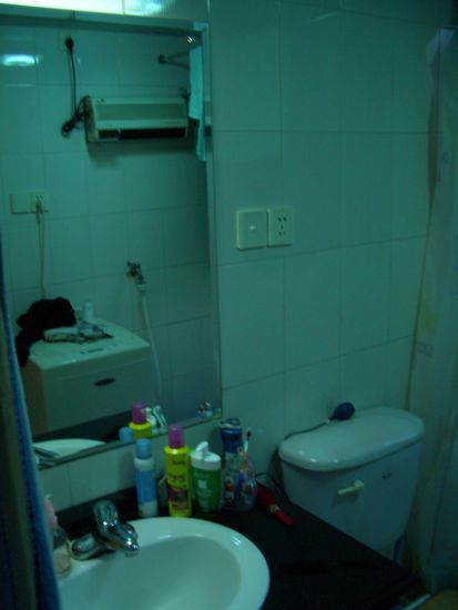 ohne Tageslicht sind wir grün im Badezimmerspiegel