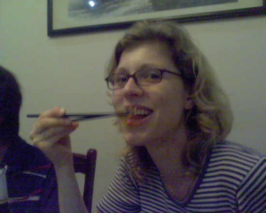 Sandra mit der leckeren Qualle