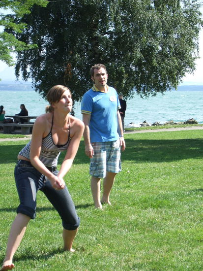 ...mit vollem Körpereinsatz