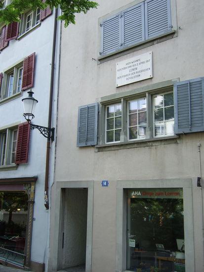Spiegelgasse Nr. 14, hier hat Lenin gewohnt