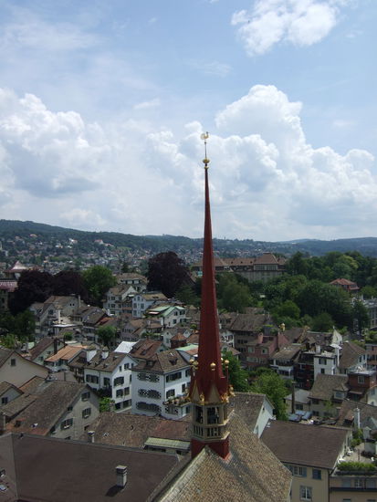 ...und von der Dachterrasse