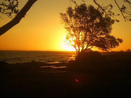Sonnenuntergang in Williamstown einem Vorort von Melbourne