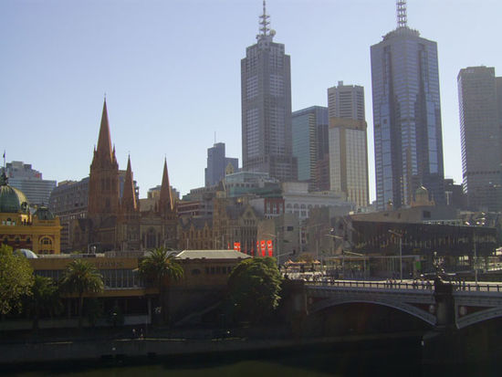 Die Skyline von Melbourne