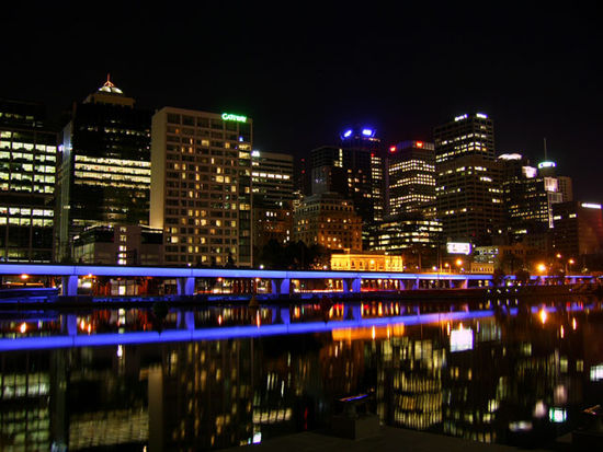 Melbourne bei Nacht