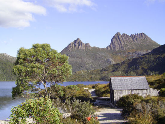 Der Dove Lake mit dem Cradle Mountain im Hintergrund