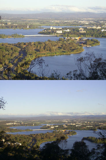 Canberra-Aussicht vom Black Mountain
