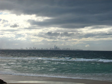 Schon von hier konnte man die Goldcoast sehen...