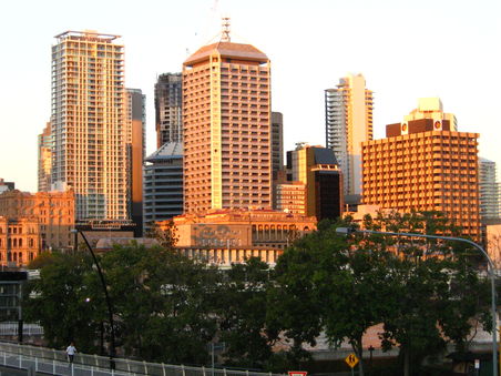 Brisbane bei Sonnenuntergang