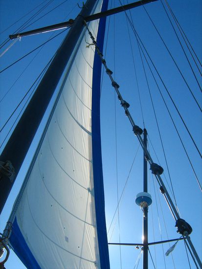 Auf dem Weg zurueck wurde sogar gesegelt