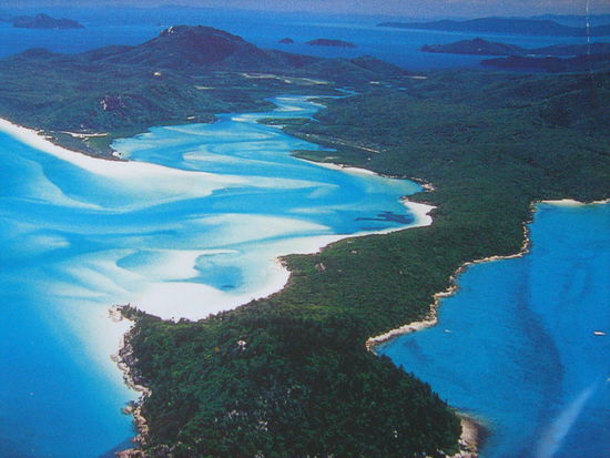 Der Whiteheaven Beach von oben...