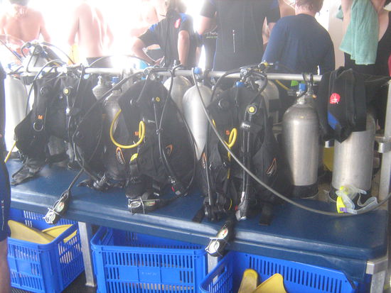 Die Aristocat ist ausgestattet fuer Taucher und Schnorchler