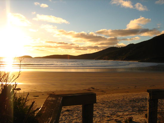 Sonnenuntergangsstimmung - wir hatten einen schoenen Tag