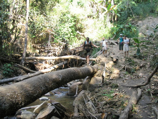 netter balanceakt,zwar nicht hoch aber fallen tut trotzdem weh