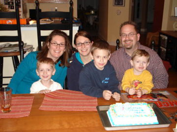 Die Kleinfelder Familie (ohne den schlafenden Matthew).