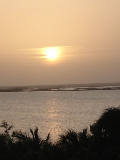 Die Gewässer des Sian Ka'an bei Sonnenuntergang