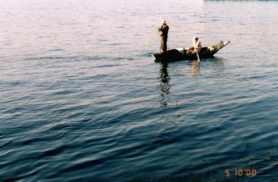 Fischer am Fluss bei Luxor.