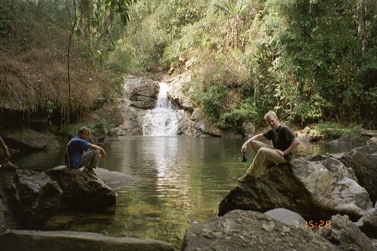 Wasserfälle als Belohnung fürs lange Marschieren.