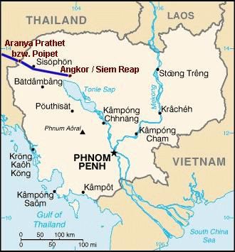 Die Anfahrt von Bangkok kommend.