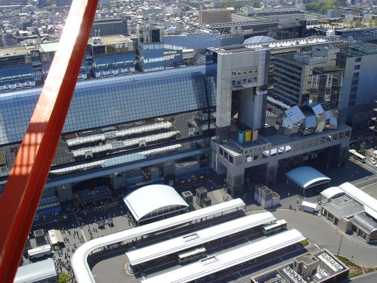 Ausblick in suedliche Richtung auf Kyoto Station