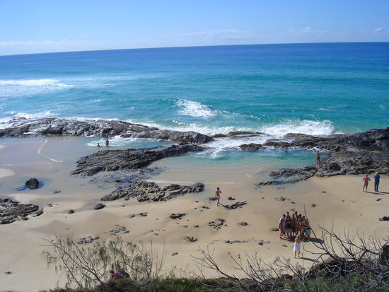 ...hier haben wir gebadet...