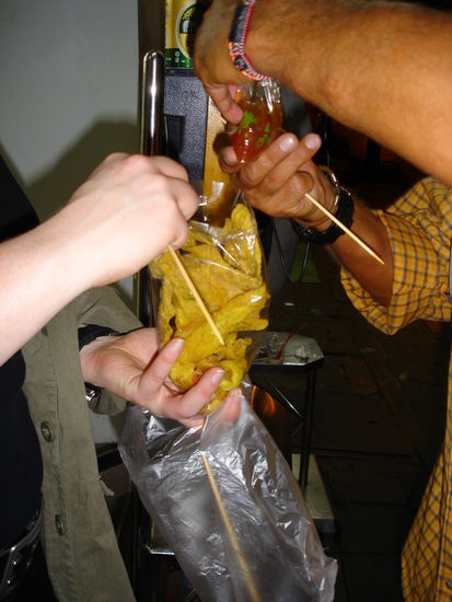 der Nachtisch musste erstmal zusammen gebastelt werden, aber dann ... mh ...