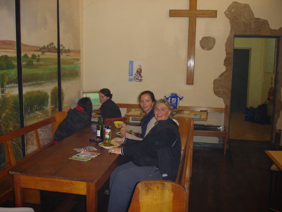 der Aufenthaltsraum, die ehemalige Kirche im Knast...