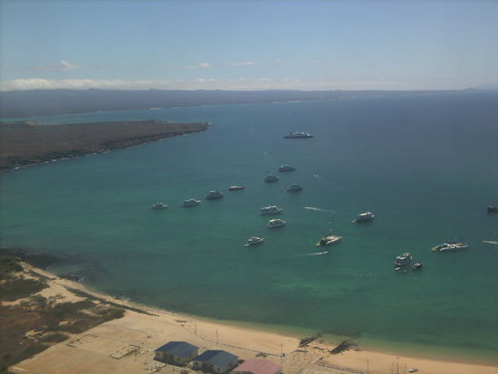 Landeanflug auf Baltra