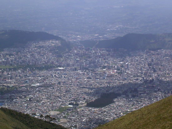 kleiner Auschnitt von dem Ausblick auf Quito