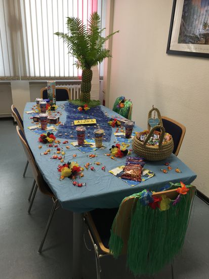 ... Hawaii Feeling für meine Kolleginnen und Kollegen durfte nicht fehlen...