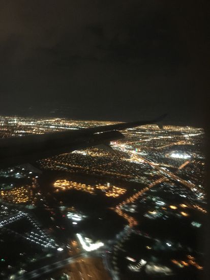 Landeanflug bei Nacht 
