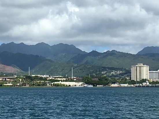 Blick vom Memorial auf die Berge