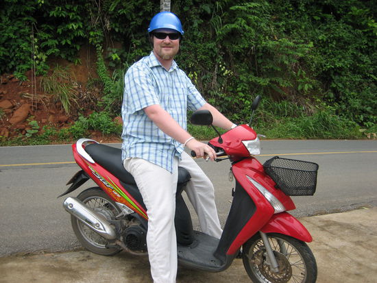 Heiko mit unserem fahrbaren Untersatz