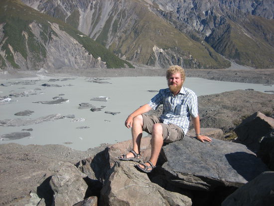 Heiko und der Tasman Glacier