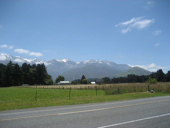 Blick auf die Berge um Kaikoura