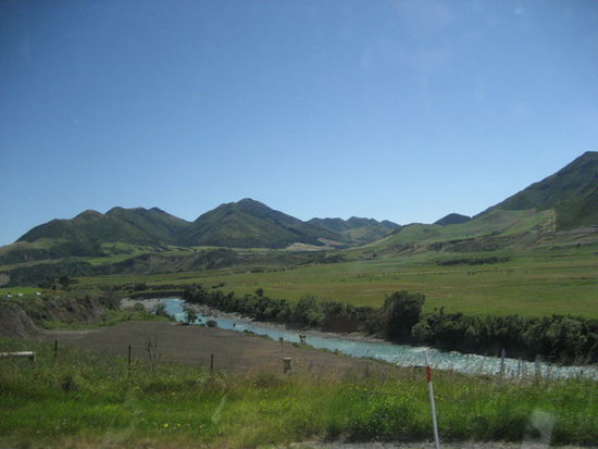 Landschaft zwischen Blenheim und Hamner Springs