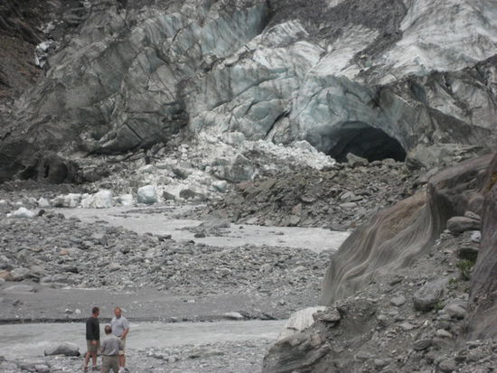 Vor dem Aufstieg in den Gletscher