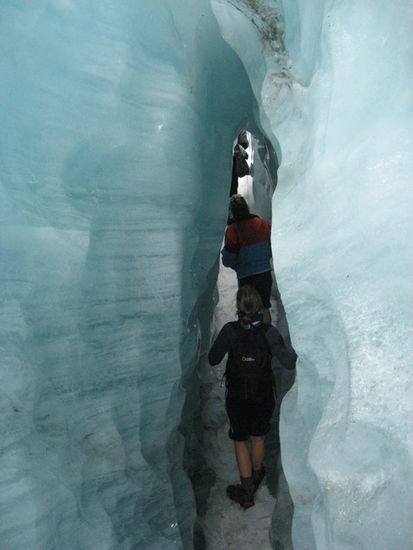 Gang durch Eisspalten