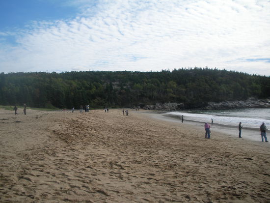 Sand Beach, der einzige Sandstrand im Acadia