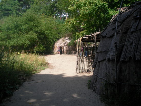 Zeltlager der Wampanoag Indianer