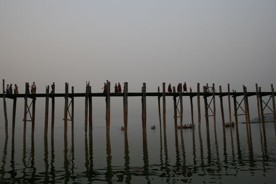 U-Bein-Brücke (Amarapura, nähe Mandalay)