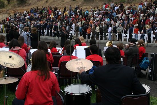 Die Schulband spielt natürlich auch beim Festakt.
