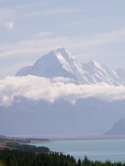 Mt.Cook, diesmal bei Sonnenschein